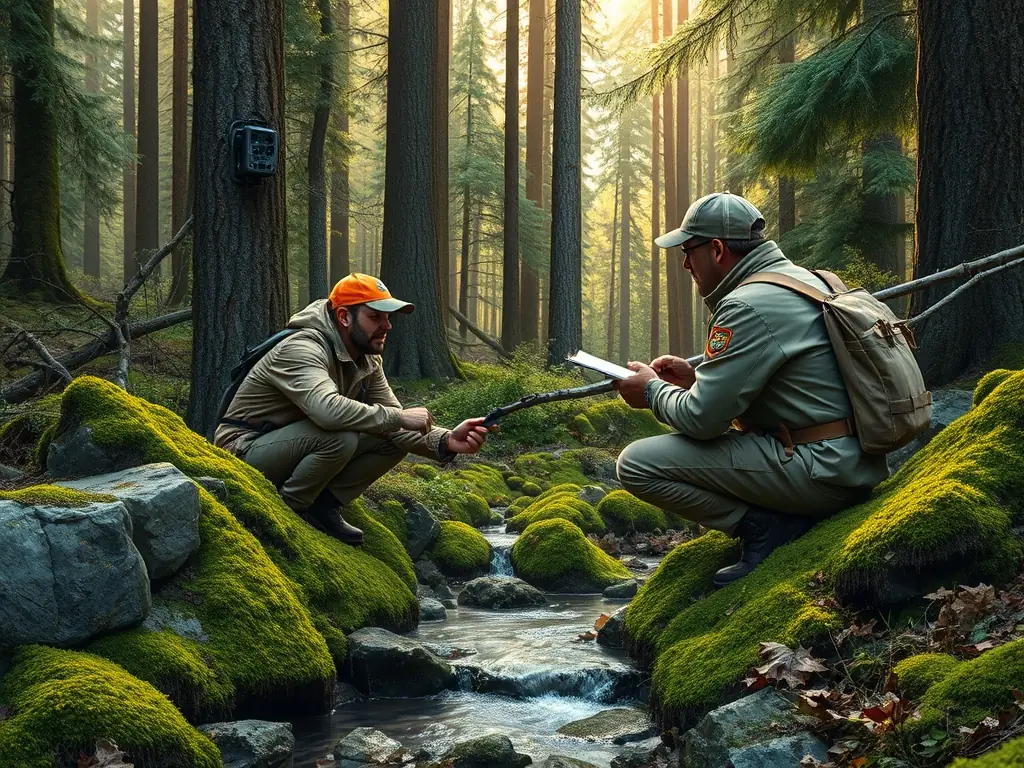 A powerful image of an anti-poaching unit patrolling a protected area, showcasing LES ROSIERES DES MOULINARDS' commitment to combating illegal wildlife trade.